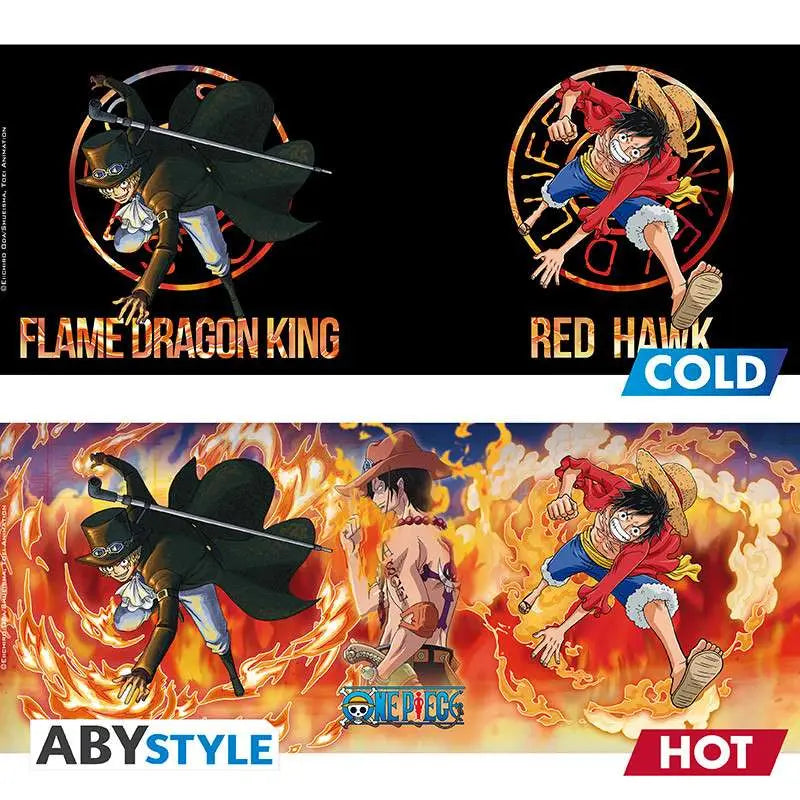 ONE PIECE LUFFY & SABO HEAT CHANGE Taza
