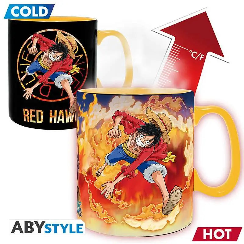 ONE PIECE LUFFY & SABO HEAT CHANGE Taza