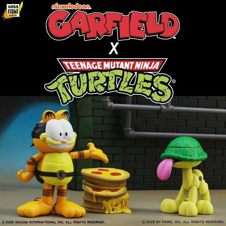 GARFIELD X TMNT GARFELLO AND SIDEKICK ODIE AF 2 -PACK Frikytopia