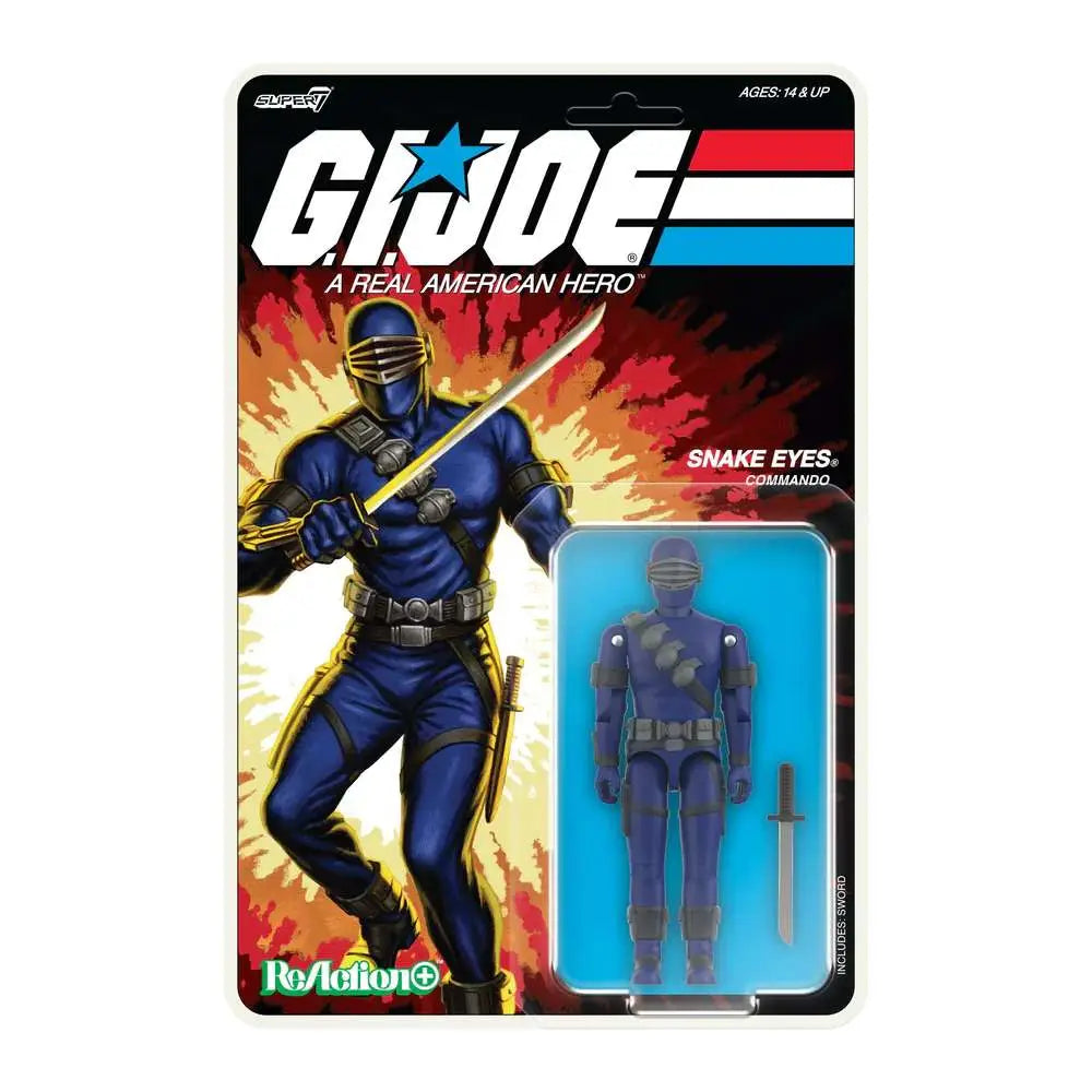 G.I. JOE W03 SNAKE EYES (CARTOON) REACTION+ Figura