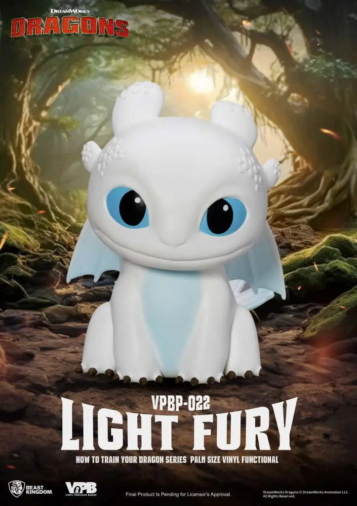 Cómo entrenar a tu dragón Vinyl huchas Light Fury 12 cm