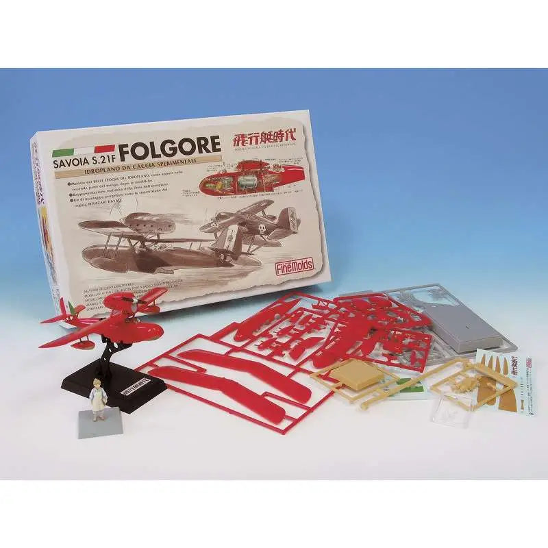 Porco Rosso Kit de modelo con figura 1/72 Savoia S.21F Versión 2 & Fio