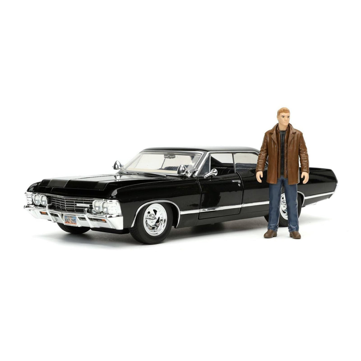 SUPERNATURAL CHEVROLET IMPALA 1967 & DEAN WINCHESTER 1/24 DIE-CAST MODEL Frikytopia