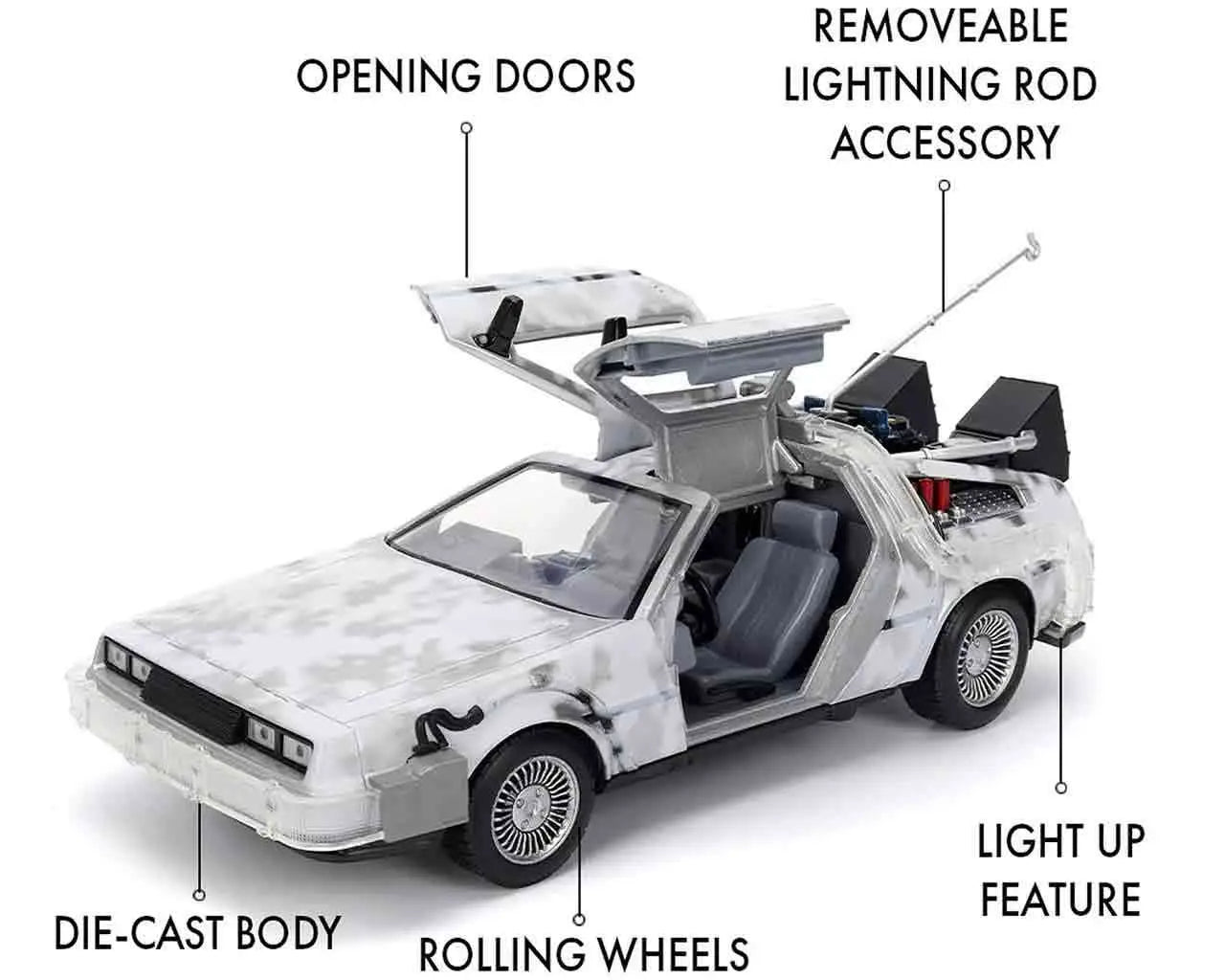 Regreso al Futuro Vehículo Diecast 1/24 Time Machine Frost