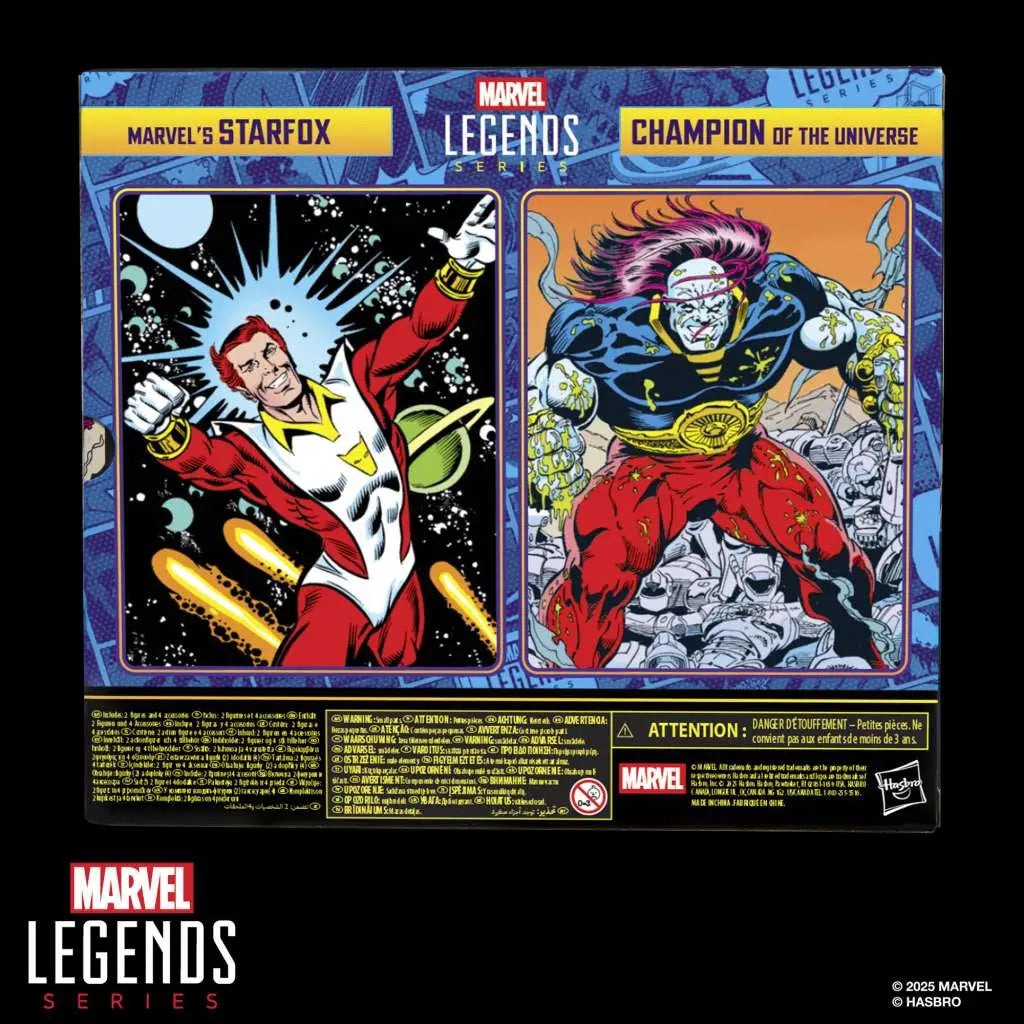 Blister 2 Figuras Starfox & Champion Of The Universe Marvel Legends Series 15 cm