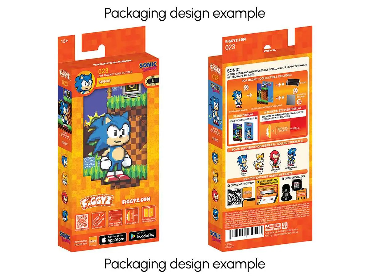 SONIC THE HEDGEHOG CLASSIC KNUCKLES FIGGYZ POP COLLECTIBLE Imán