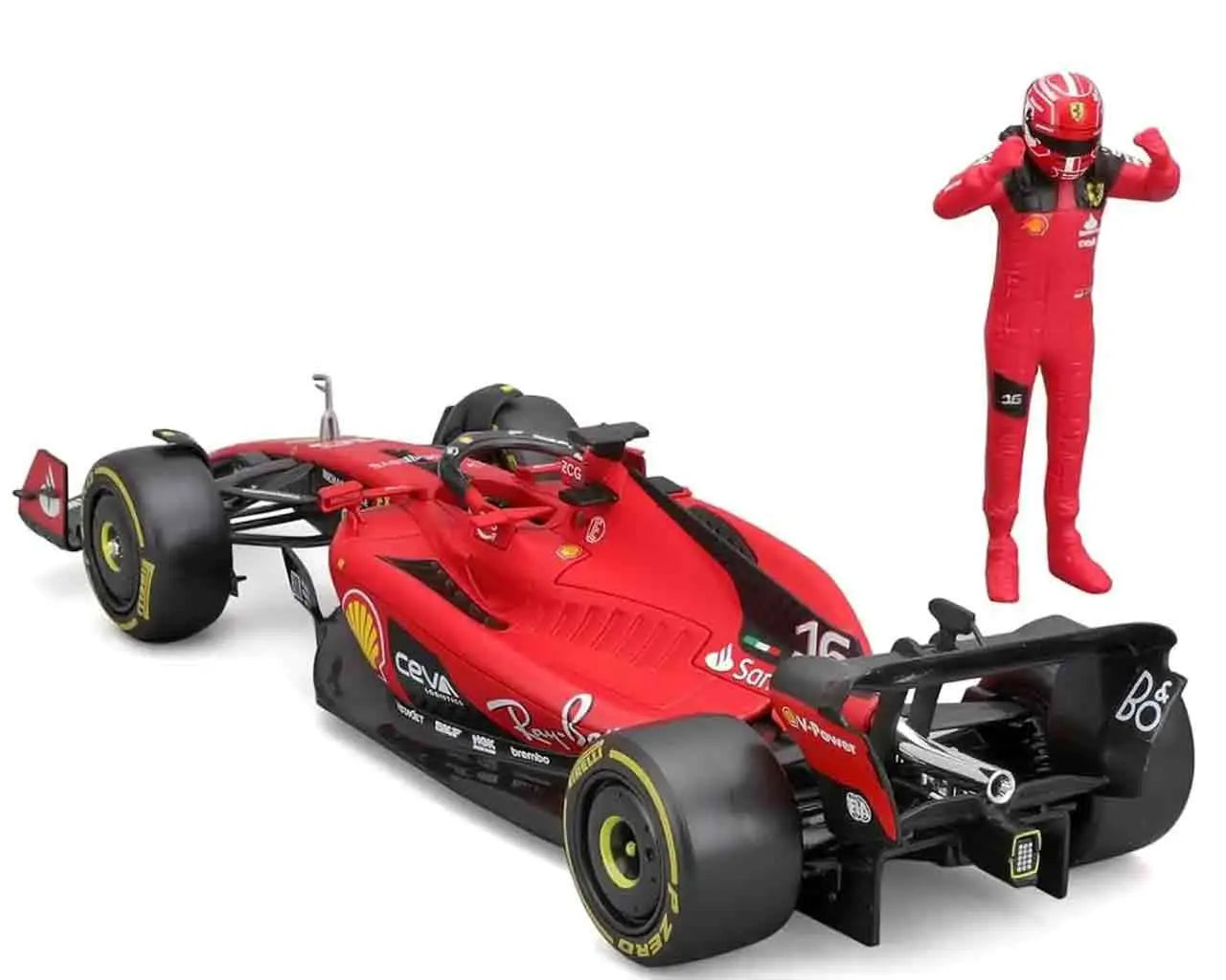 F1 FERRARI SF-23 WITH LECLERC Figura - 1:24 DIE-CAST MODEL