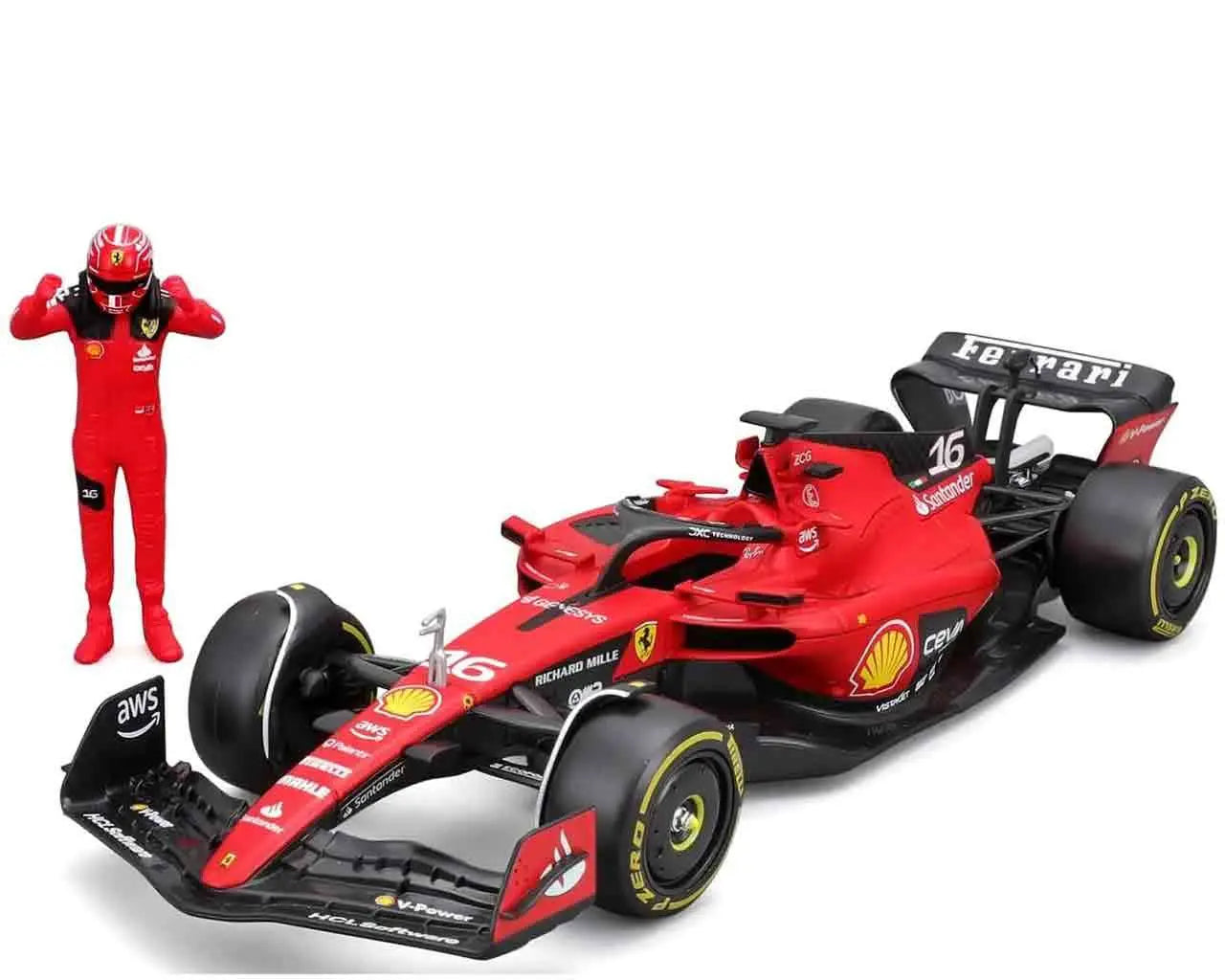 F1 FERRARI SF-23 WITH LECLERC Figura - 1:24 DIE-CAST MODEL