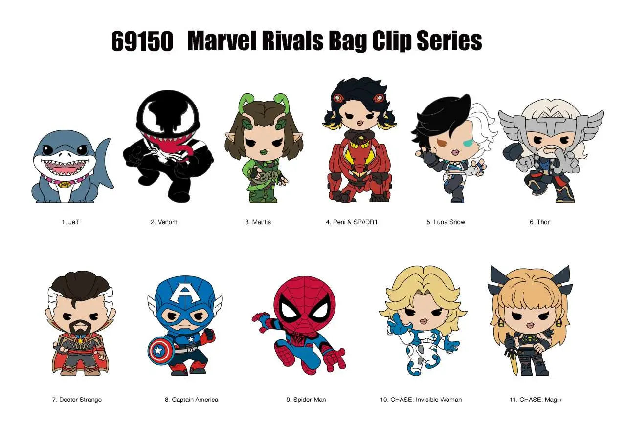 Marvel Rivals 3D Colgantes Peluche Expositor Series 16 (24)