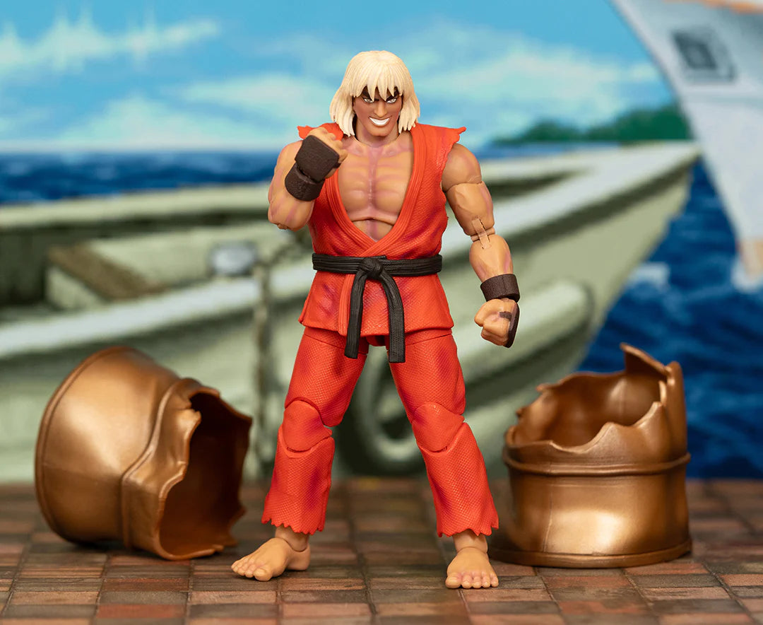STREET FIGHTER 2 VIOLENT KEN 1/12 DELUXE ACTION Figura EDIÇÃO LIMITADA