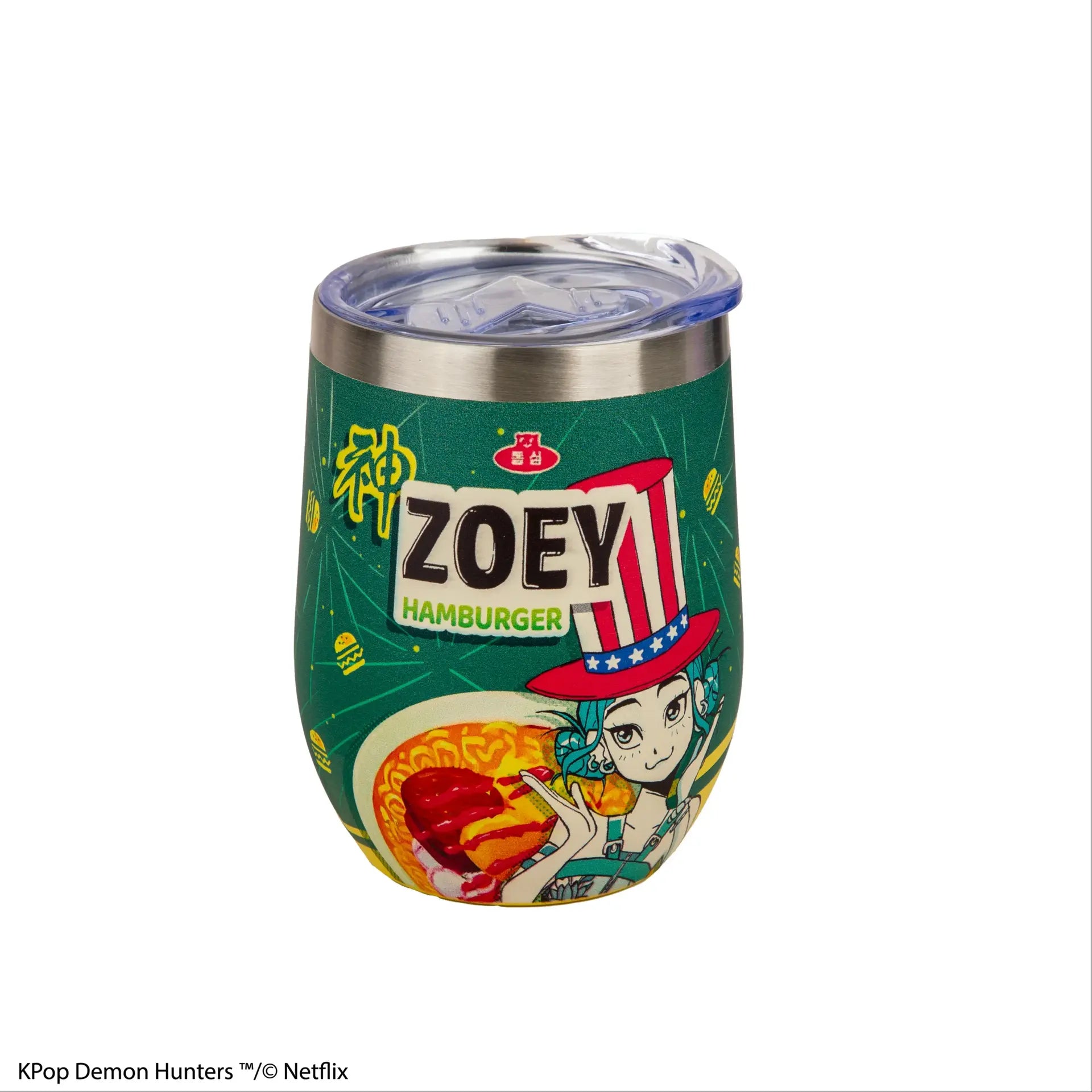 KPOP DEMON HUNTERS ZOEY HAMBURGER THERMAL TRAVEL Taza Frikytopia