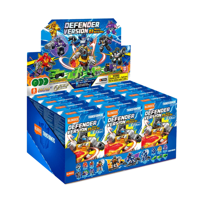 TRANSFORMERS HEAVY METAL WAR DEFENDER VERSION 03 MODEL KIT BLIND Caja SET (12) Frikytopia