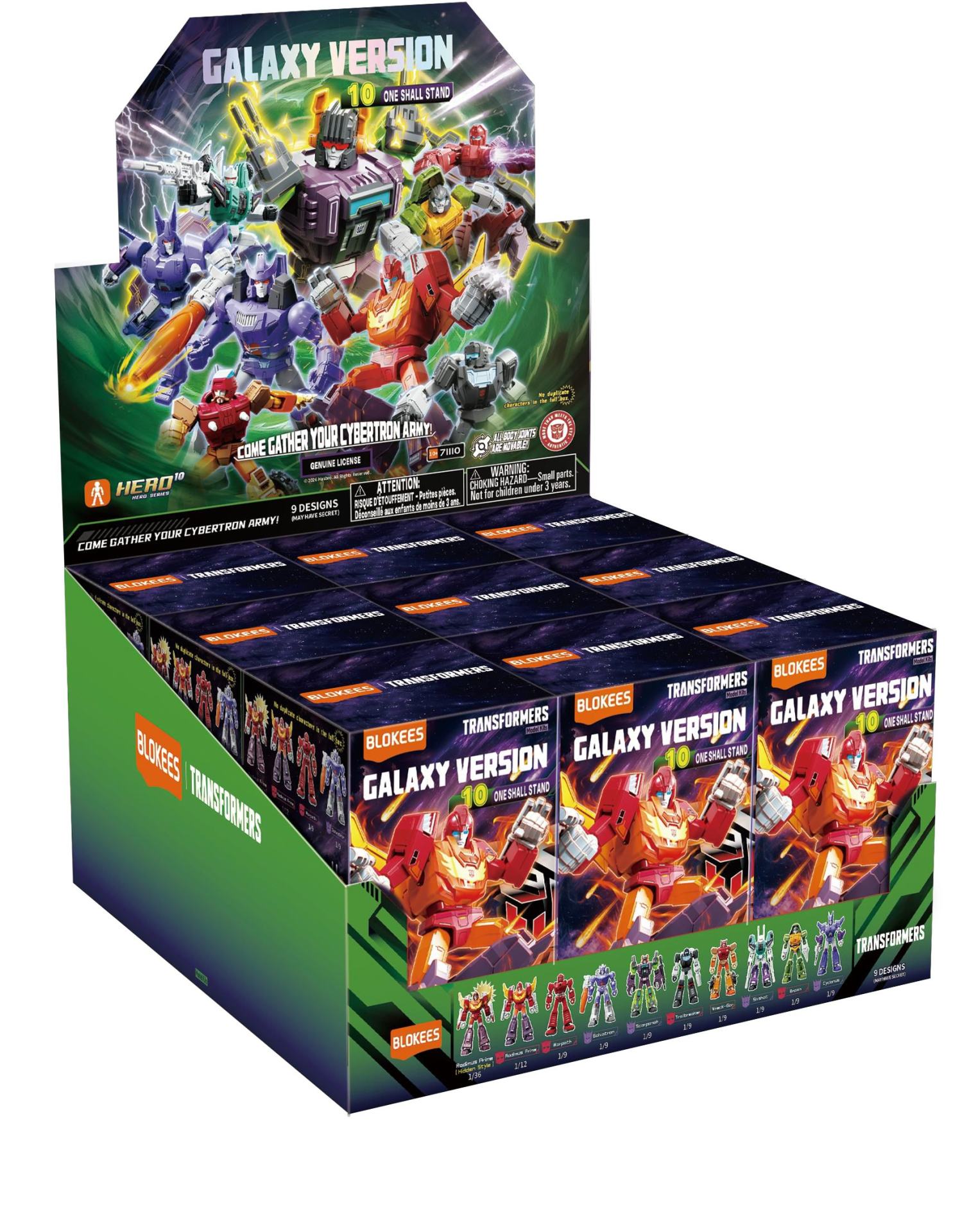 TRANSFORMERS ONE SHALL STAND GALAXY VERSION 10 BLIND Caja SET (9)