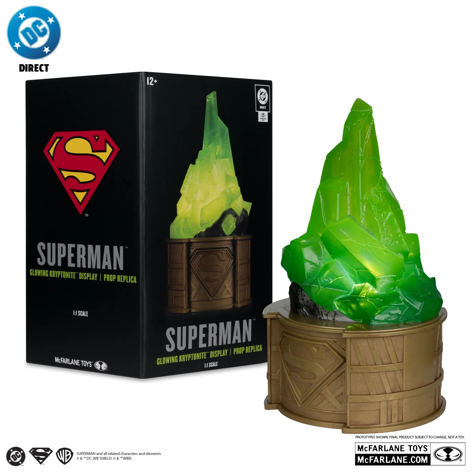 Superman DC Direct Réplica 1/1 Kryptonite Display (Gold Label) 18 cm