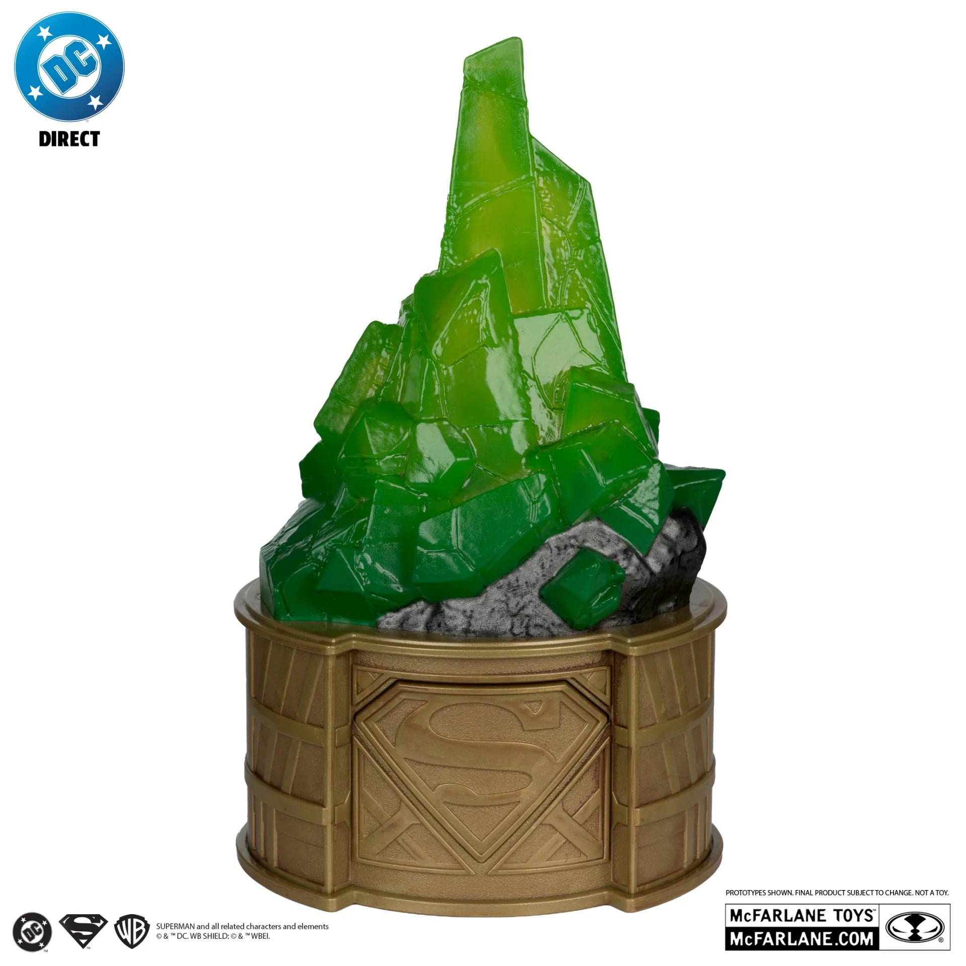 Superman DC Direct Réplica 1/1 Kryptonite Display (Gold Label) 18 cm