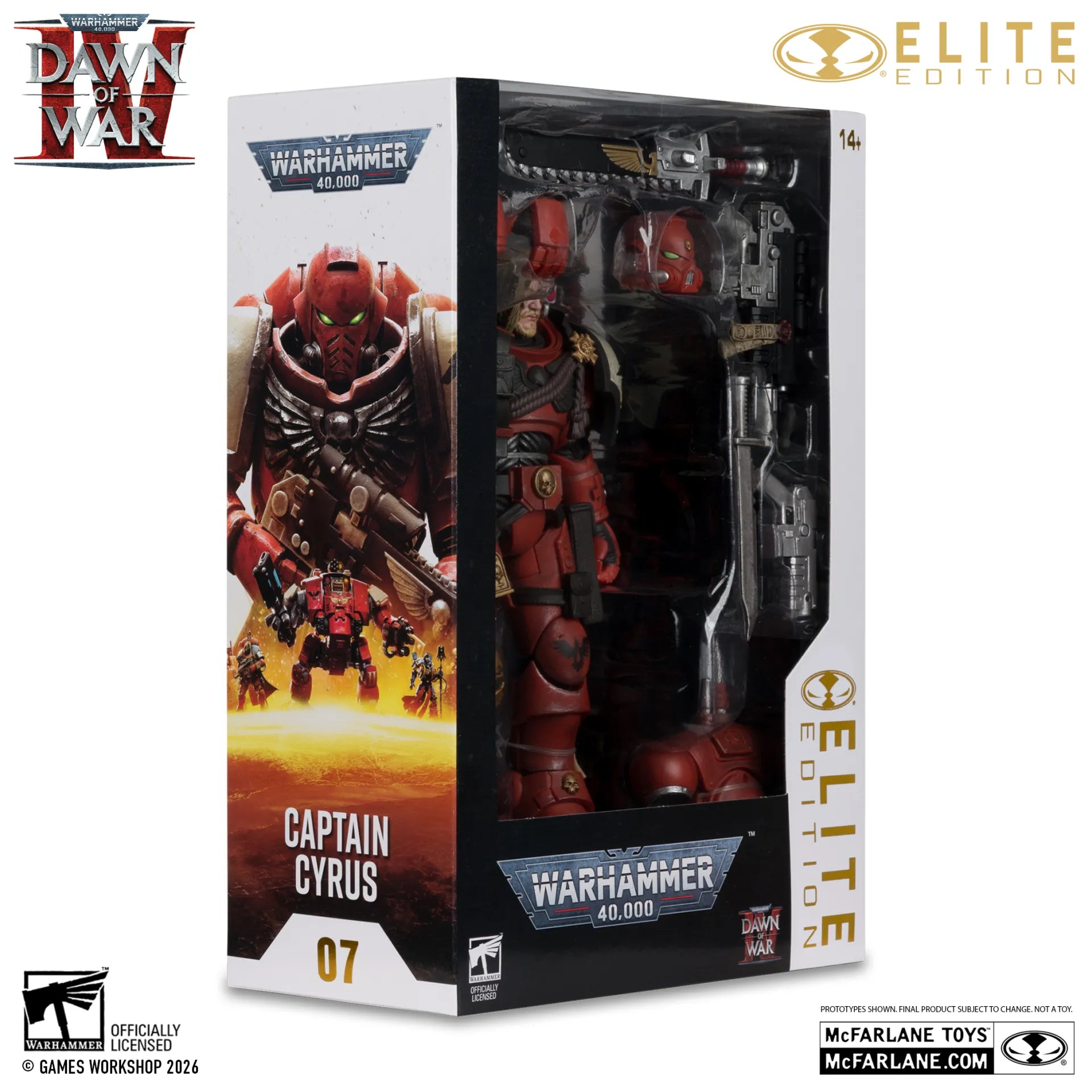 Warhammer 40000 Dawn of War McFarlane Elite Edition Figura Captain Cyrus (Dawn of War 4) 20 cm