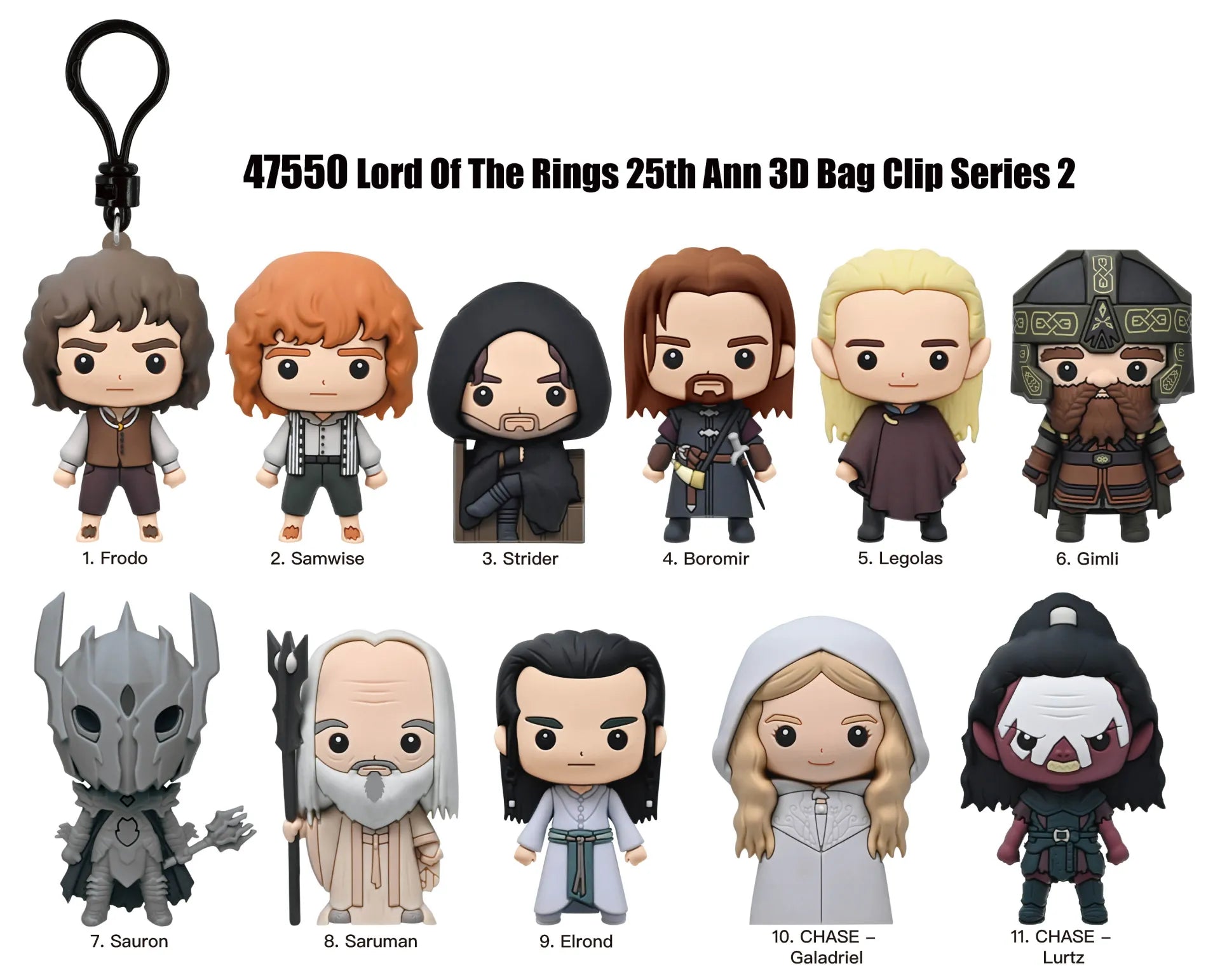 LORD OF THE RINGS SERIES 2 Bolsa CLIP BLIND Caja DISPLAY (24)