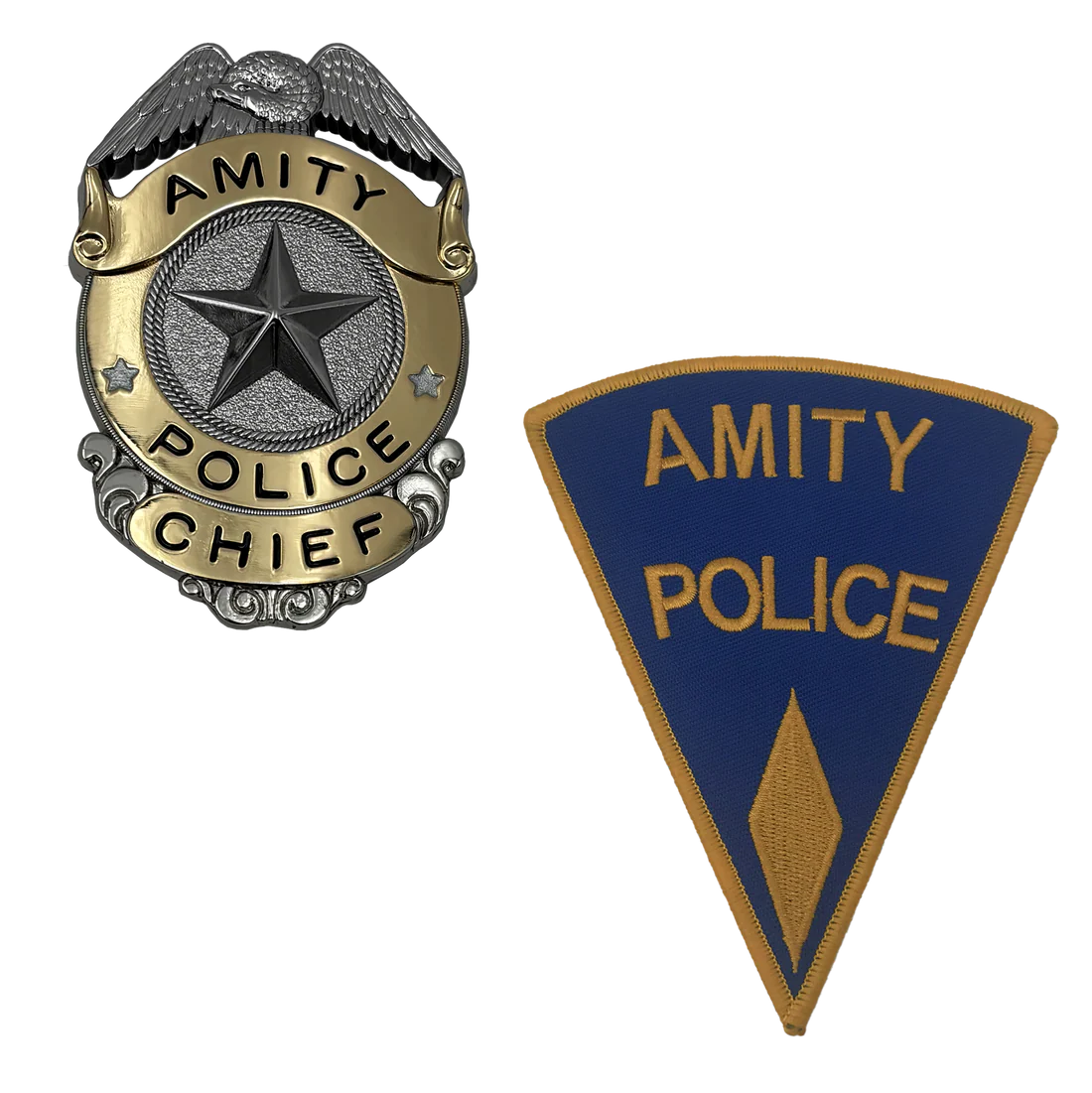 JAWS AMITY ISLAND POLICE CHIEF BADGE/PATCH LTD ED PROP Réplica