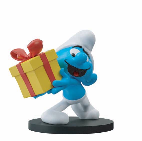 SMURFS JOKEY WITH GIFT RESIN Figura Frikytopia