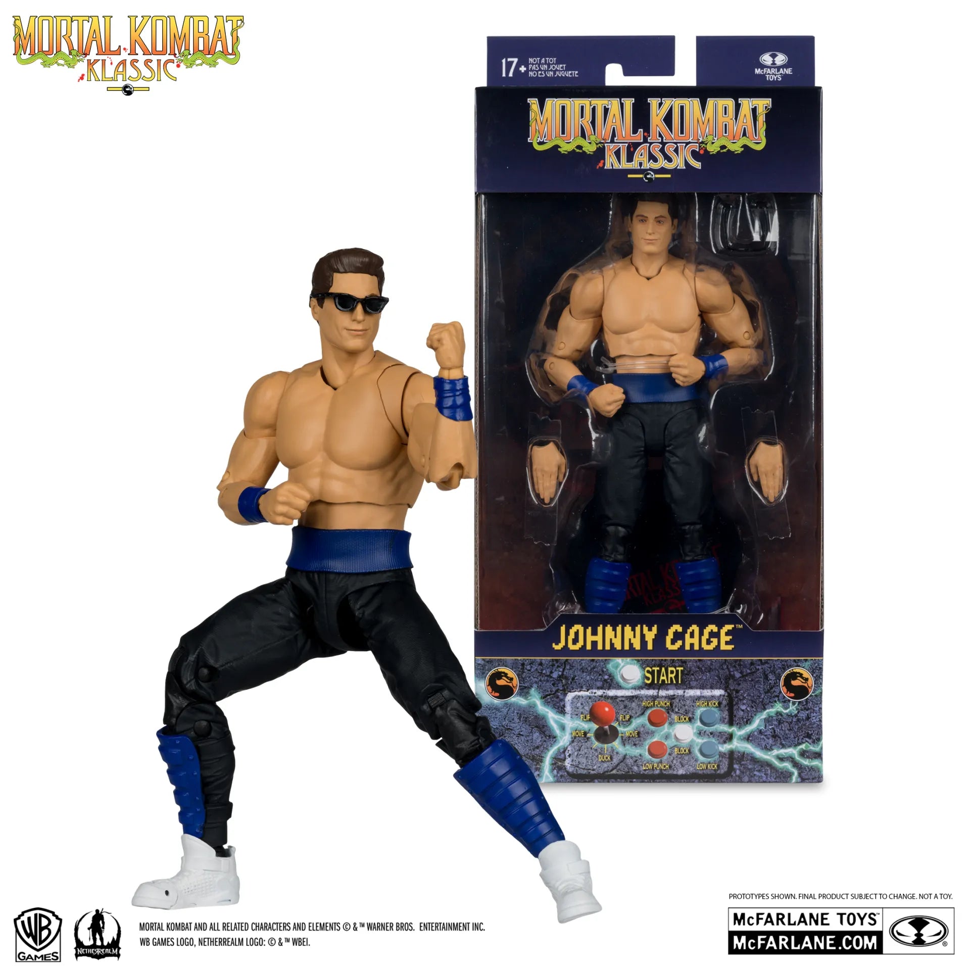 MORTAL KOMBAT KLASSICS  7INCH  WAVE 4 JOHNNY CAGE ACTION Figura