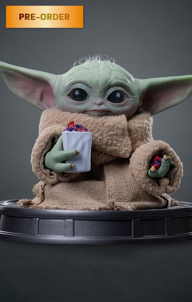 MANDALORIAN & GROGU MOVIE GROGU POPCORN TIME 1/4 LEGACY Estatua Frikytopia