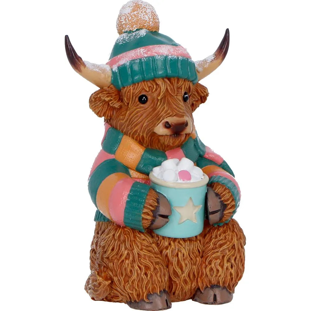 WINTER HIGHLAND COW HOT COCOA Figura