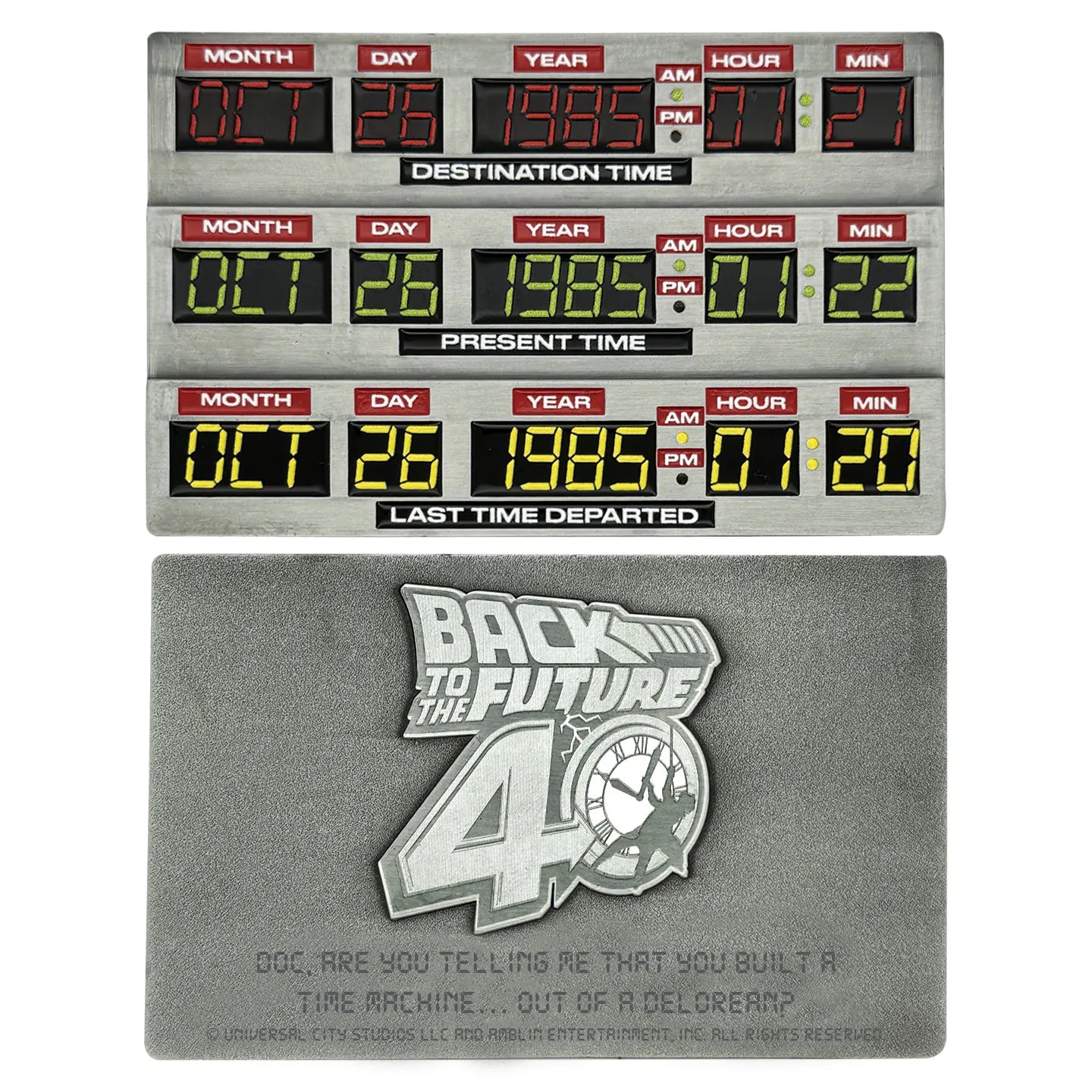Regreso al futuro Lingote 40th Anniversary Time Circuits Limited Edition