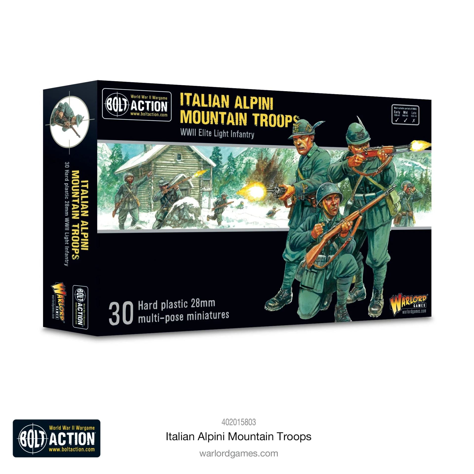 BOLT ACTION ALPINI MOUNTAIN TROOPS PLASTIC Caja SET Frikytopia