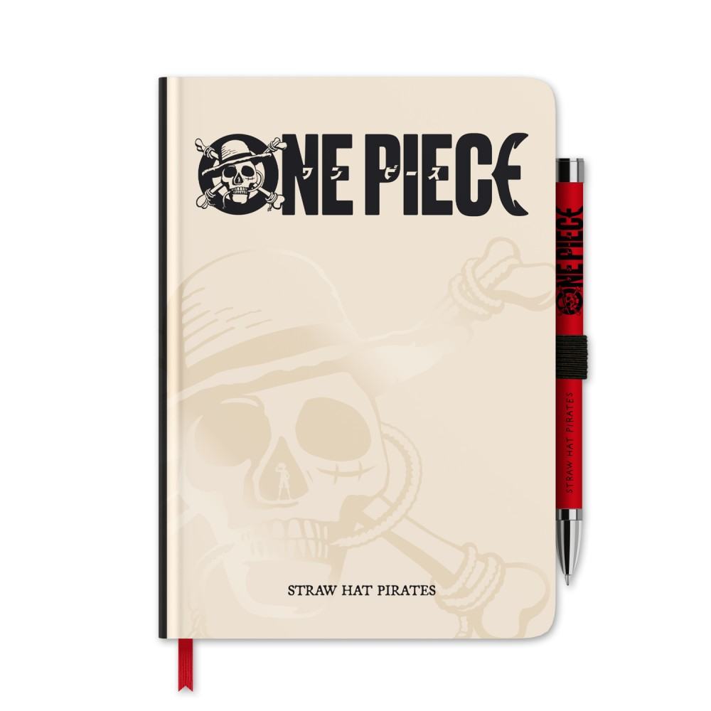 Cuaderno A5 premium + boligrafo proyector One Piece