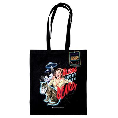 STEVEN RHODES ALIENS GAVE MY CAT A BEARD TOTE Bolsa Frikytopia