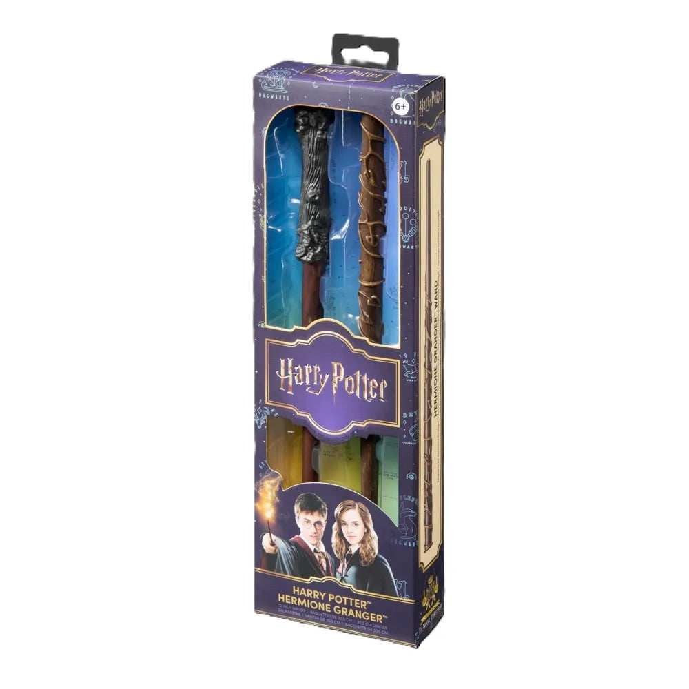 Harry Potter Réplica Juego de Rol Set de 2 Varitas Harry Potter & Hermione Granger 31 cm