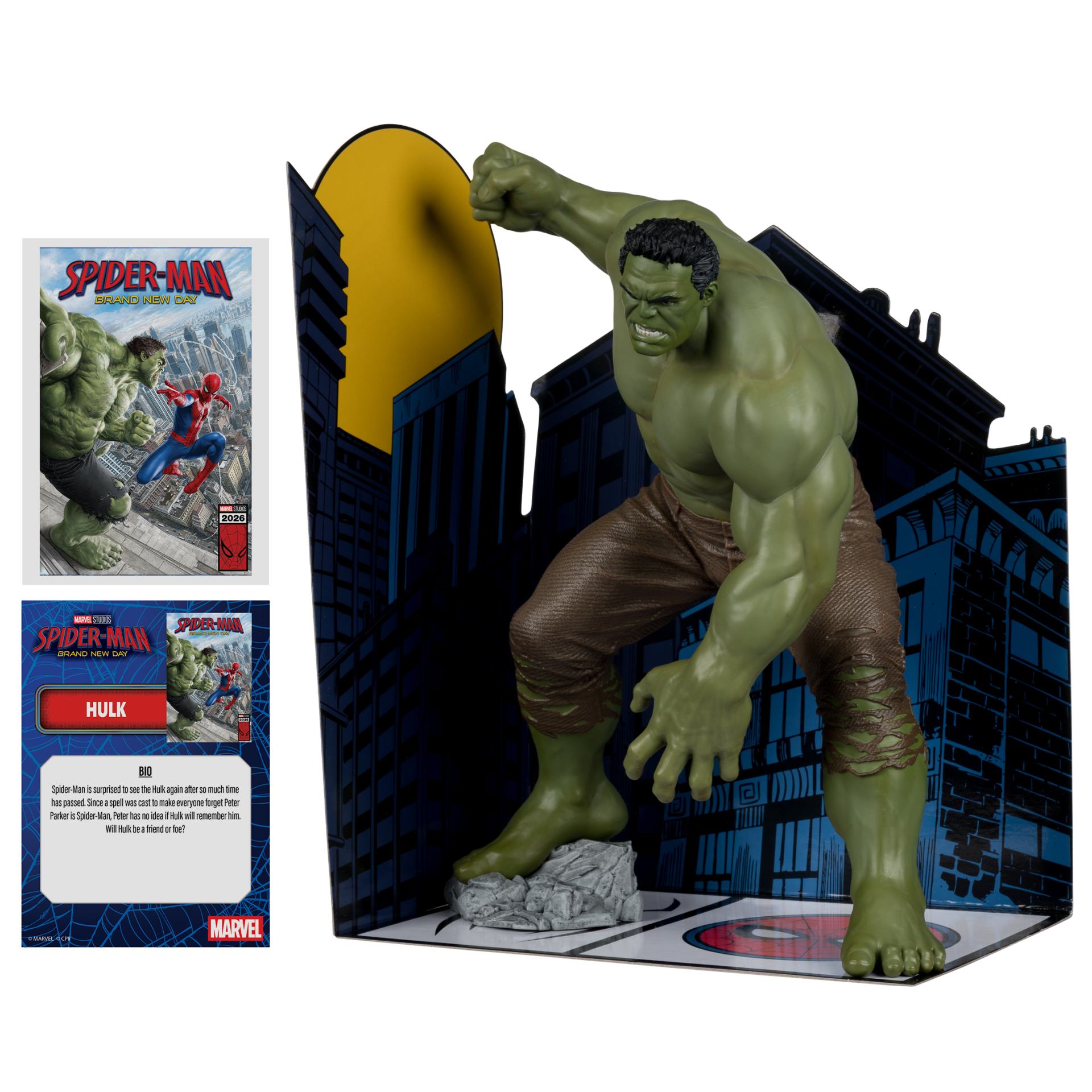 MARVEL STUDIOS COLL 1:6 WV1 SPIDER-MAN BRAND NEW DAY SAVAGE HULK Figura Frikytopia