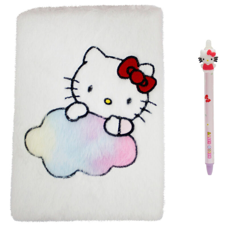 Set cuaderno peluche boligrafo hello kitty Frikytopia