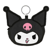 SANRIO KUROMI FACE FLUFFY COIN Monedero Llavero