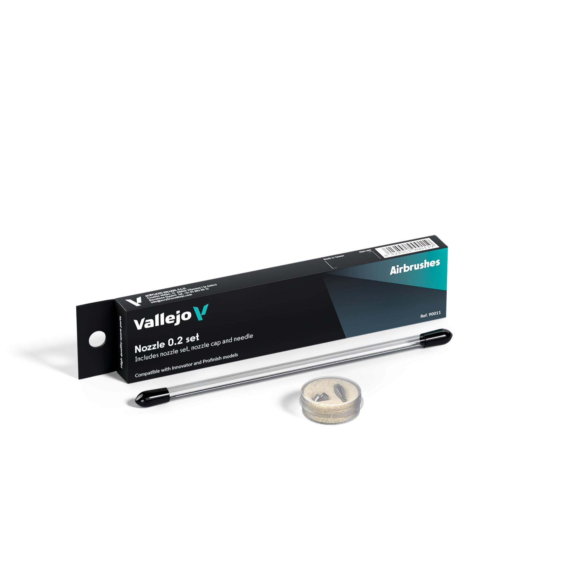 AIRBRUSH PARTS 90011 0.2 COMPLETE NEEDLE + NOZZLE/NEEDLE Gorra SET INNOVATOR & PROFINISH ONLY Frikytopia