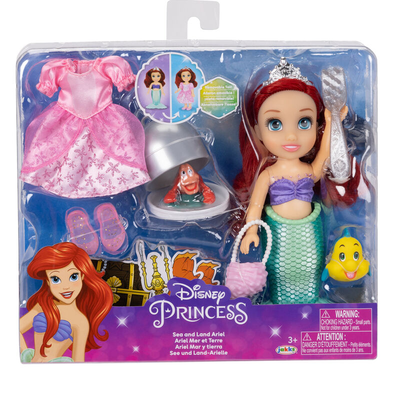 Muñeca Ariel Mar y Tierra La Sirenita Disney 15cm Frikytopia
