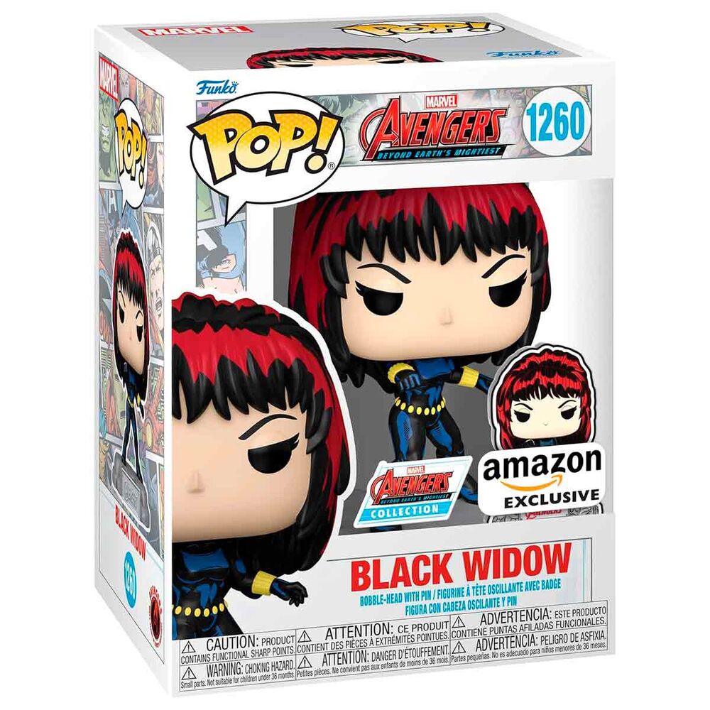 Figura POP Marvel Avengers 60th Anniversary Comic Black Widow with Pin Frikytopia