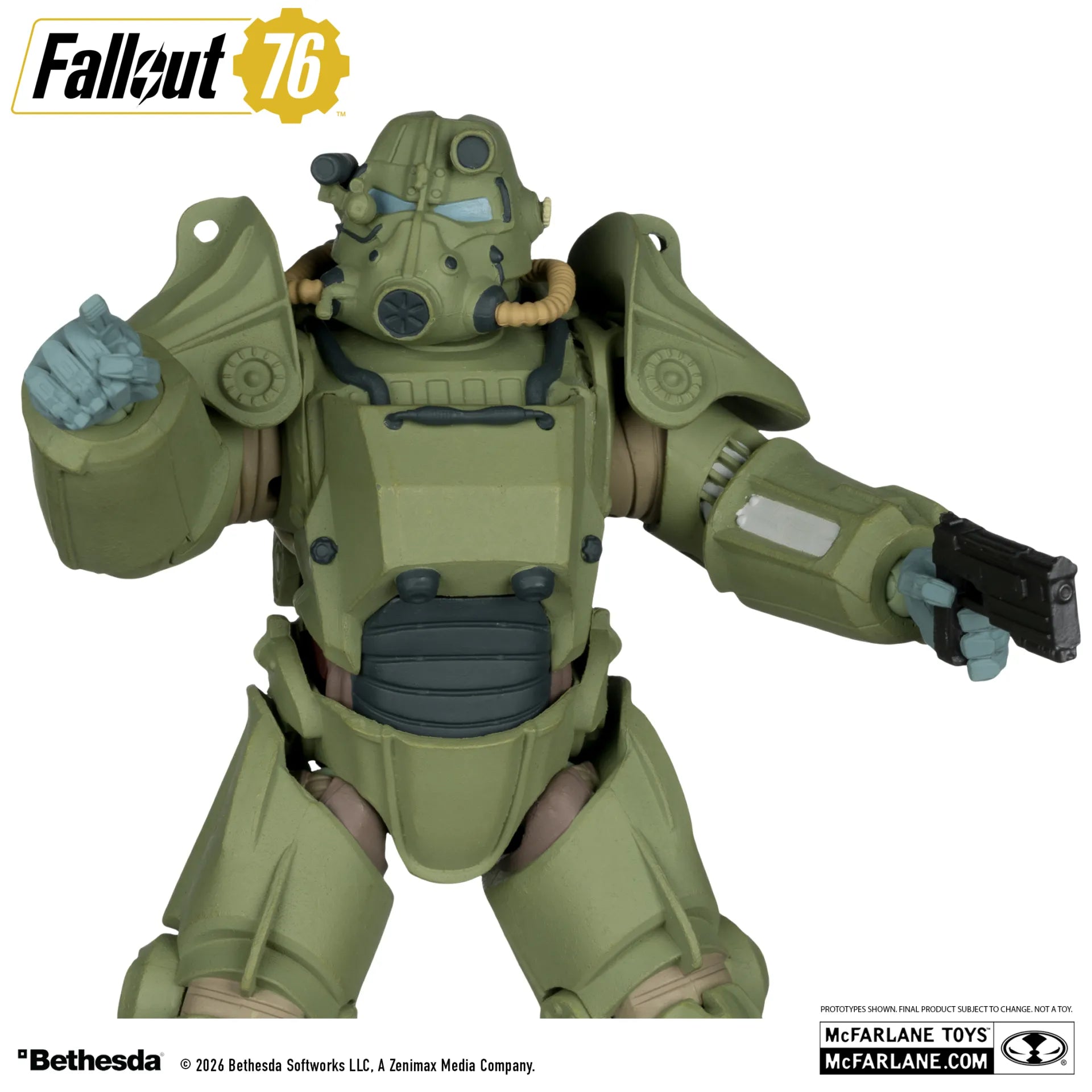 MCFARLANE GAMING EDITION 7INCH FALLOUT 76 T-45 MILITARY ARMOR ACTION Figura