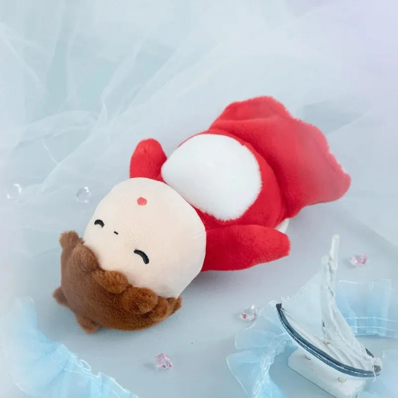 Ponyo en el acantilado Nakayoshi Figura de peluche Ponyo Dozing Off