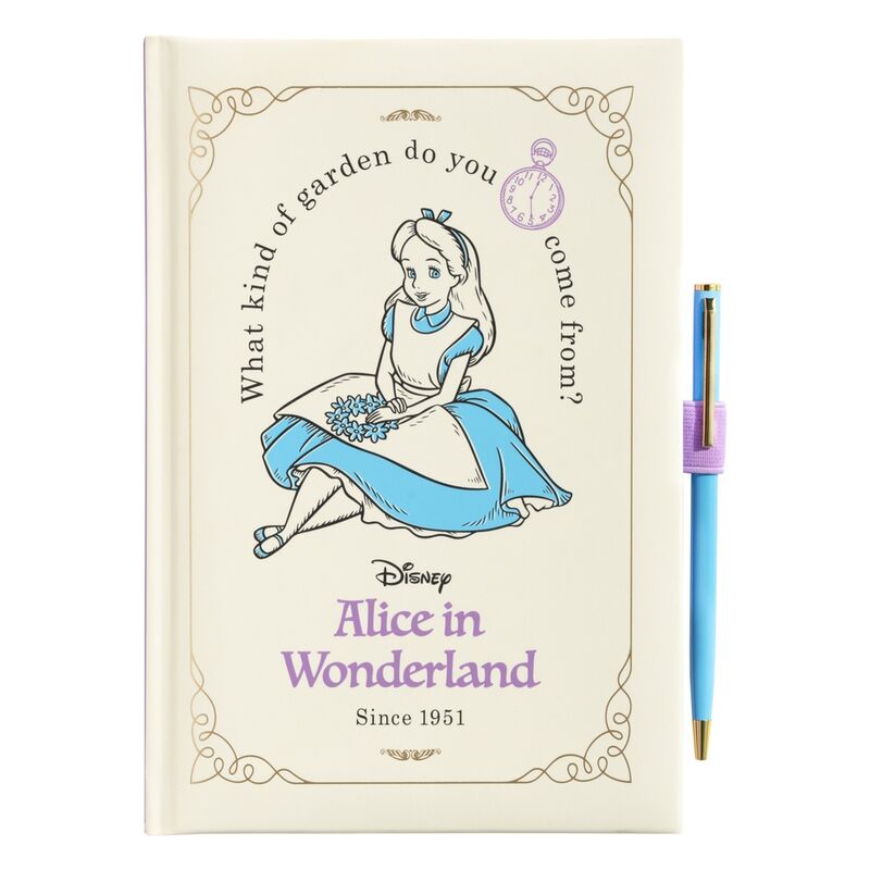 Cuaderno A5 premium boligrafo Alicia en el Pais de las Maravillas Disney
