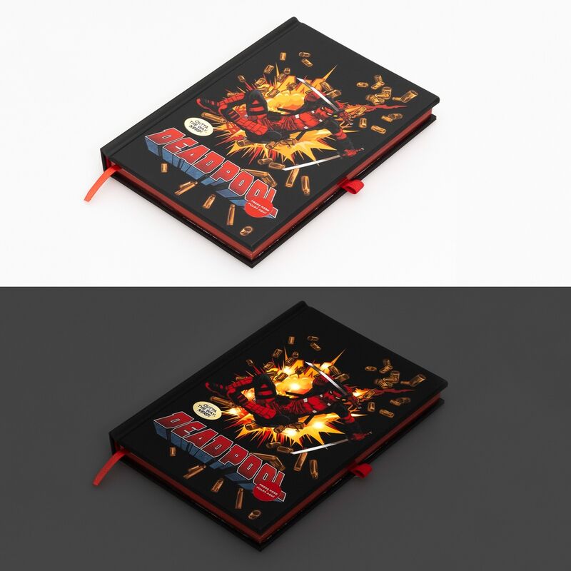 Cuaderno A5 premium led Deadpool Marvel Frikytopia