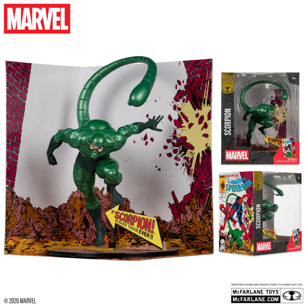Marvel Estatua PVC !/10 Scorpion (Metallic) (The Amazing Spider-Man #318) (Gold Label) 18 cm