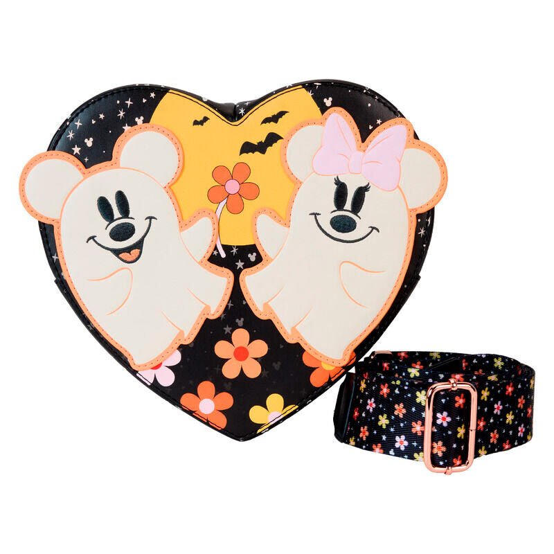 Bolso bandolera Floral Ghost Mickey Disney Loungefly Frikytopia