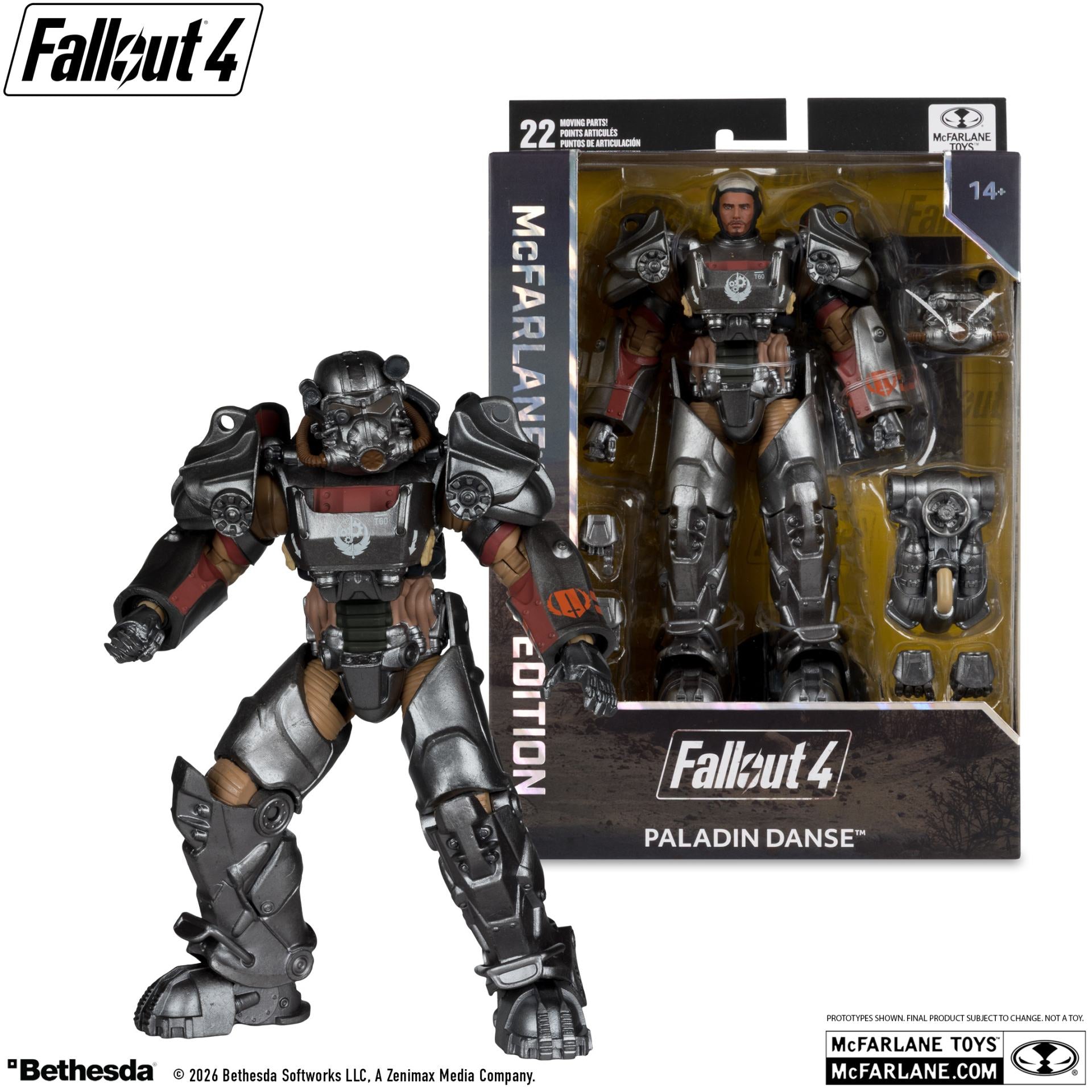 MCFARLANE GAMING ED 7INCH FALLOUT 4 T-60 PALADIN DANSE ACTION Figura