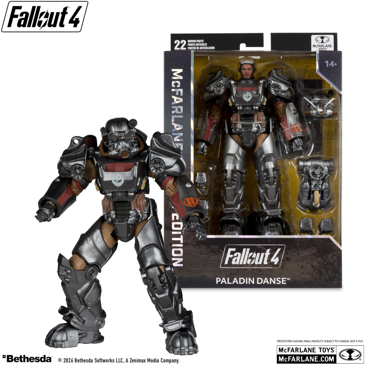 MCFARLANE GAMING ED 7INCH FALLOUT 4 T-60 PALADIN DANSE ACTION Figura