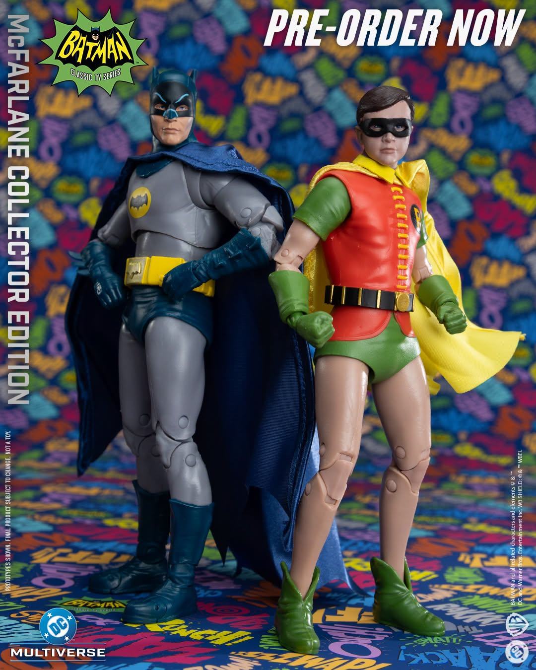 DC MCFARLANE COLLECTOR ED BATMAN 1966 BATMAN AND ROBIN 2‑PK ACTION Figura