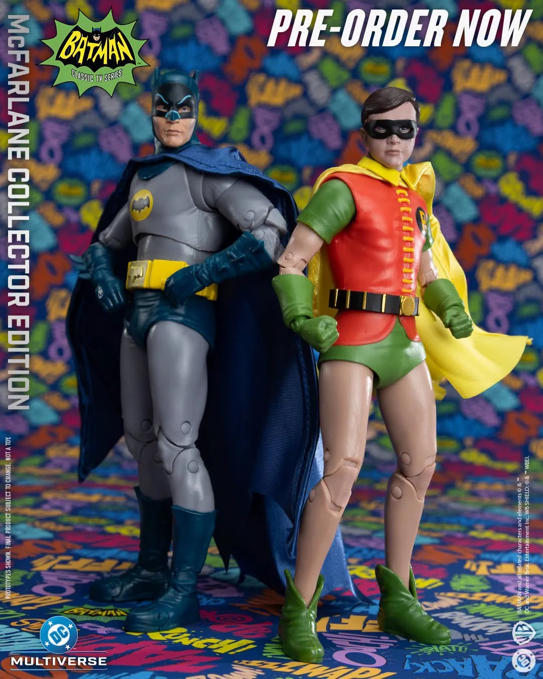 DC MCFARLANE COLLECTOR ED BATMAN 1966 BATMAN AND ROBIN 2‑PK ACTION Figura