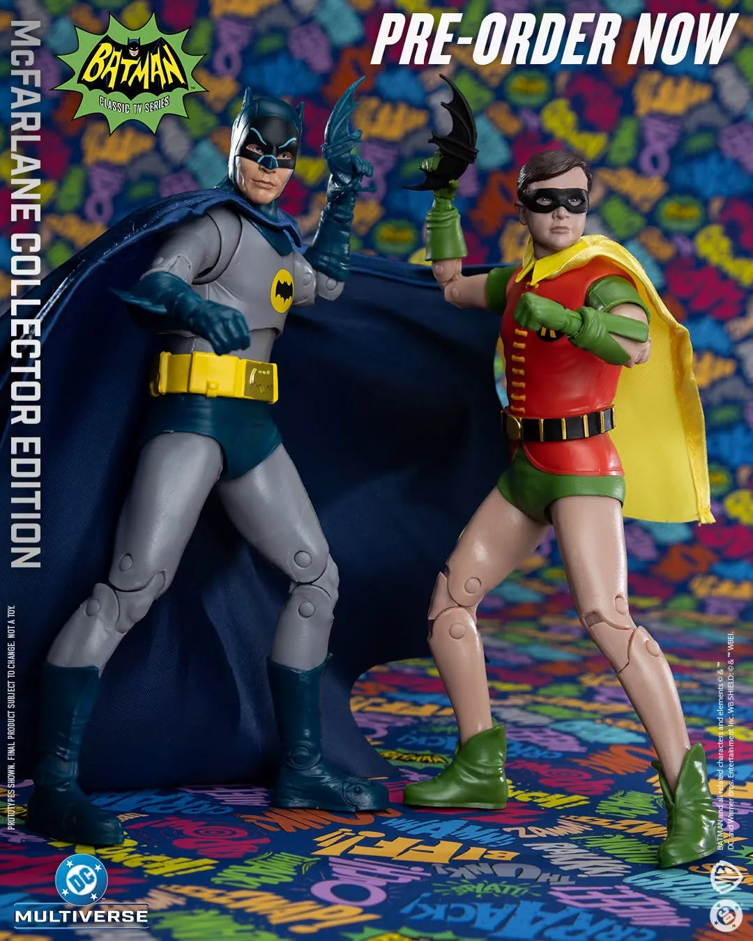 DC MCFARLANE COLLECTOR ED BATMAN 1966 BATMAN AND ROBIN 2‑PK ACTION Figura