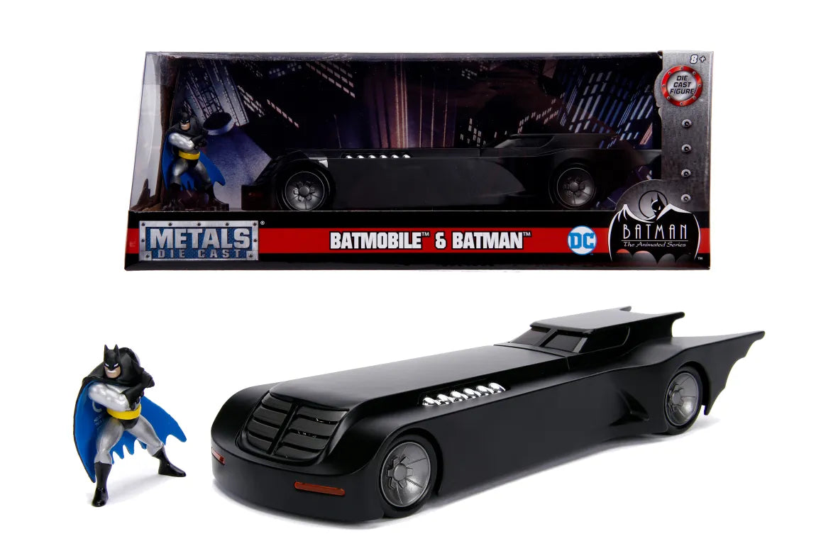 BATMAN ANIMATED SERIES BATMAN & BATMOBILE 1/24 DIE-CAST MODEL