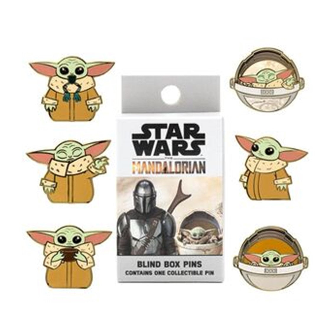 Caja sorpresa pin sello loungefly disney star wars mandalorian Frikytopia